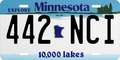 MN license plate 442NCI