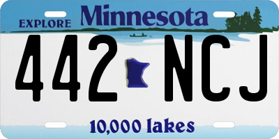 MN license plate 442NCJ
