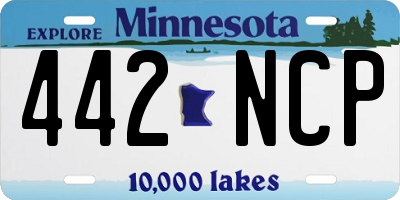 MN license plate 442NCP