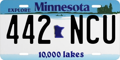 MN license plate 442NCU