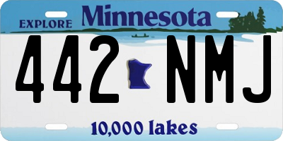 MN license plate 442NMJ