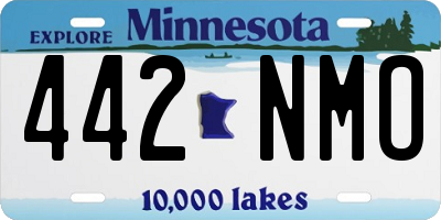 MN license plate 442NMO