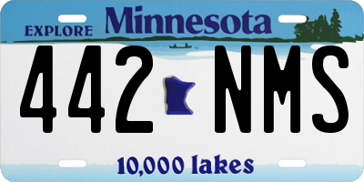 MN license plate 442NMS