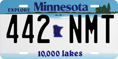 MN license plate 442NMT