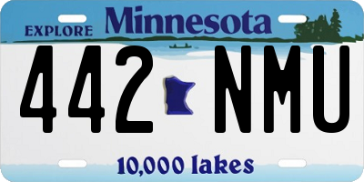 MN license plate 442NMU