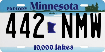 MN license plate 442NMW