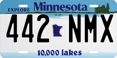 MN license plate 442NMX