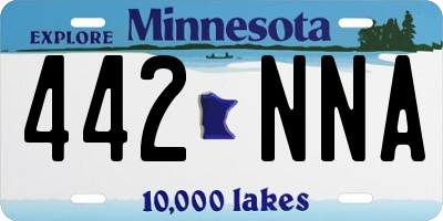 MN license plate 442NNA