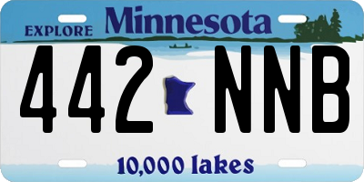 MN license plate 442NNB