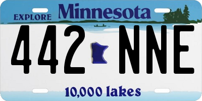 MN license plate 442NNE