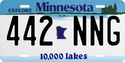 MN license plate 442NNG