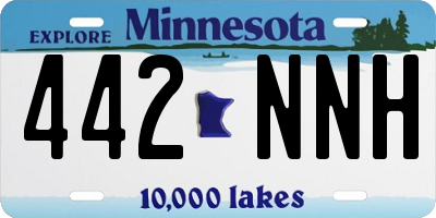 MN license plate 442NNH