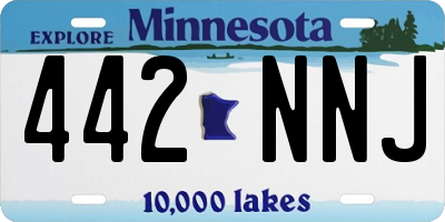 MN license plate 442NNJ