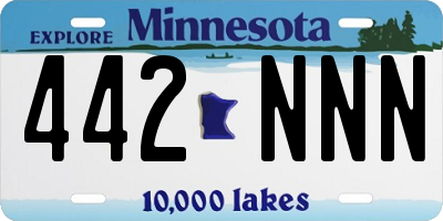 MN license plate 442NNN