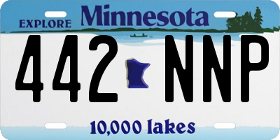 MN license plate 442NNP