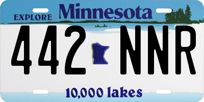 MN license plate 442NNR