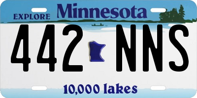 MN license plate 442NNS
