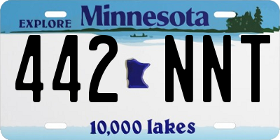 MN license plate 442NNT