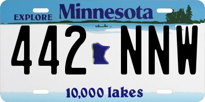 MN license plate 442NNW