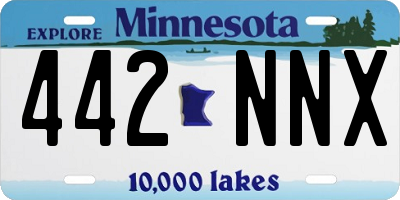 MN license plate 442NNX