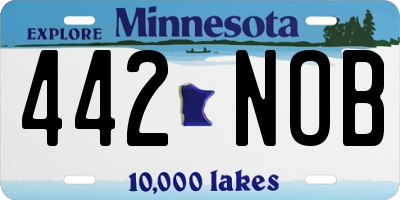 MN license plate 442NOB