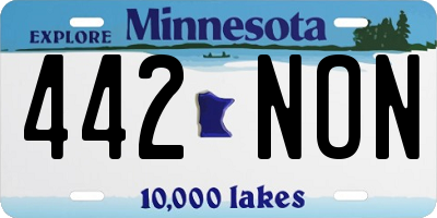 MN license plate 442NON