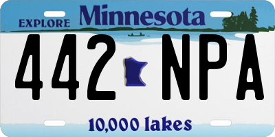 MN license plate 442NPA