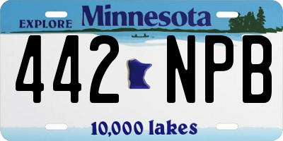 MN license plate 442NPB