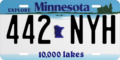 MN license plate 442NYH