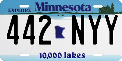 MN license plate 442NYY
