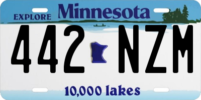 MN license plate 442NZM