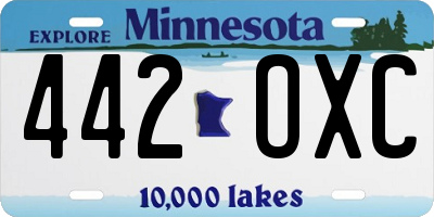 MN license plate 442OXC