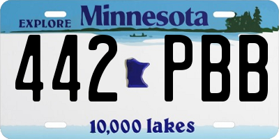 MN license plate 442PBB
