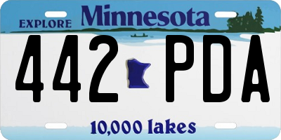 MN license plate 442PDA