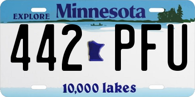 MN license plate 442PFU
