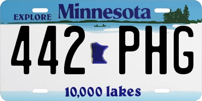 MN license plate 442PHG