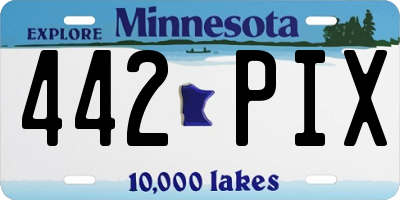 MN license plate 442PIX