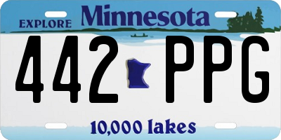 MN license plate 442PPG