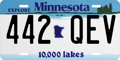 MN license plate 442QEV