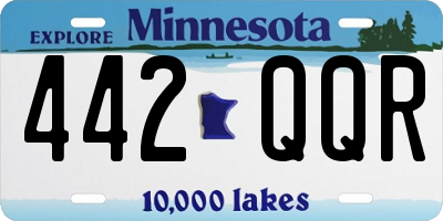 MN license plate 442QQR