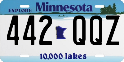 MN license plate 442QQZ