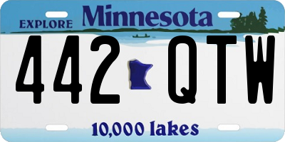 MN license plate 442QTW