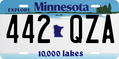 MN license plate 442QZA