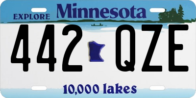 MN license plate 442QZE