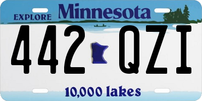 MN license plate 442QZI