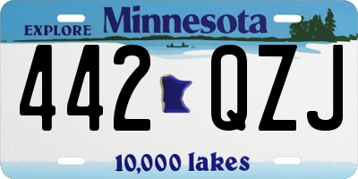 MN license plate 442QZJ