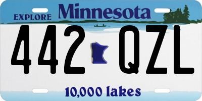 MN license plate 442QZL