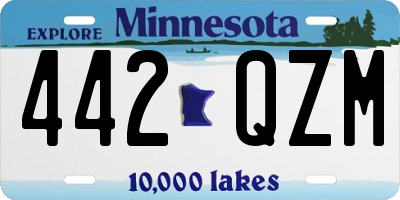 MN license plate 442QZM