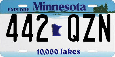 MN license plate 442QZN