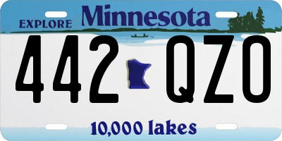 MN license plate 442QZO